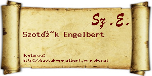 Szoták Engelbert névjegykártya